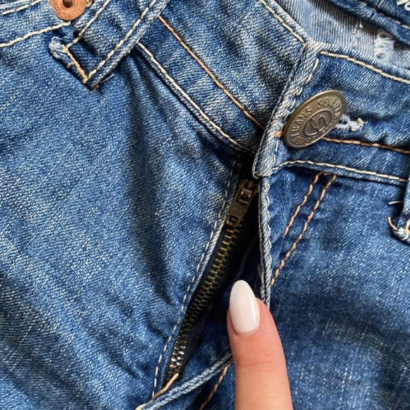 Seven7 Jeans Vintage Denim Faded Mid Light Wash Jean Capris Size 12 - Picture 5 of 8